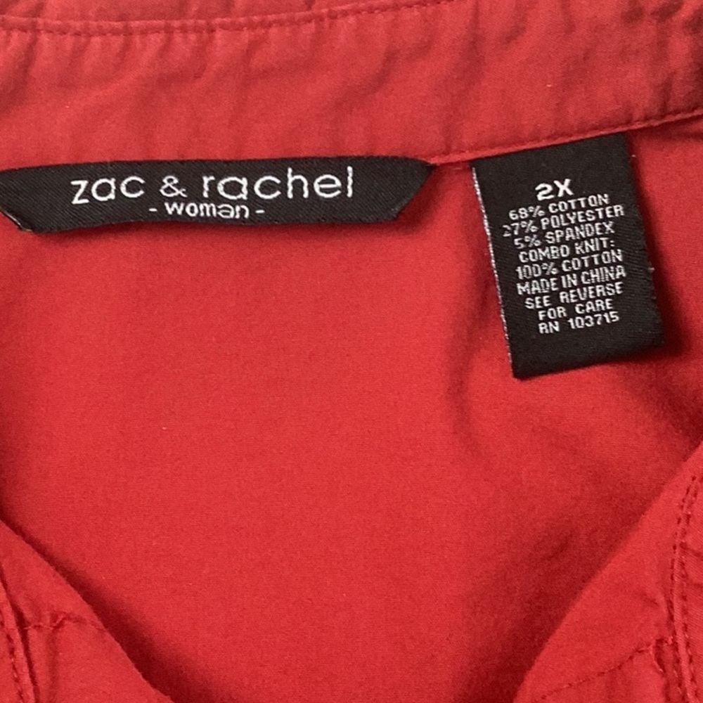 Zac & Rachel Women’s Size 2X Button Down Shirt. - Picture 8 of 9